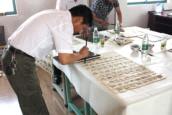 中國人民大學、北京師范大學王學嶺書法工作室在安邦集團面授會(圖3)